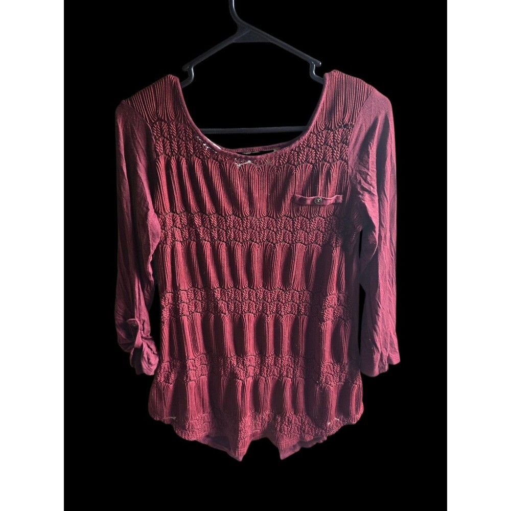 Maurices Burgundy Top Size Medium - Picture 1 of 4